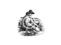 goldminer black white